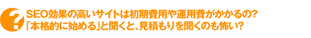 SEO���ʂ̍���������p��^�p�������́H�u�{�i�I�Ɏn�߂�v�ƕ����ƁA���ς��肪�����̂��|���H