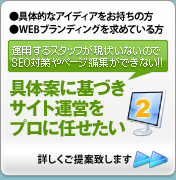 具体案に基づきサイト運用をプロに任せたい