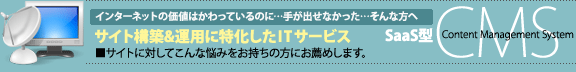 サイト構築＆運用に特化したITサービス　CMS
